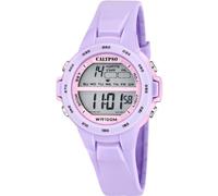 Calypso Orologio Digitale Bambino Bambina - Gomma Viola - Impermeabile 10 ATM - Data e Calendario Cronografo Doppio Fuso Orario Luce Allarme 12/24 ore - Junior Collection - K5850/3