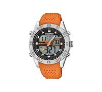 Calypso Orologio Digitale Uomo Analogico - Gomma Arancione - Quarzo - Impermeabile 10 ATM - Data e Calendario, Cronografo, Doppio Fuso Orario, Luce, Allarme - K5774/1 Special Prices