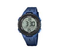Calypso Orologio Digitale Uomo Gomma Blu - 10 ATM, Data, Cronografo, Doppio Fuso, Luce, Allarme, 12/24 h - K5837/3 Flash Time