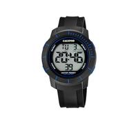 Calypso Orologio Digitale Uomo Gomma Nera - 10 ATM, Data, Cronografo, Doppio Fuso, Luce, Allarme, 12/24 h - K5839/3 Flash Time