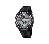 Calypso Orologio Digitale Uomo in Gomma Nero Orologio Sportivo Uomo | Impermeabile 10 ATM Data e Calendario, Cronografo, Doppio Fuso Orario, Illuminazione, Allarme, 12 e 24 Ore K5625/1 Flash Time