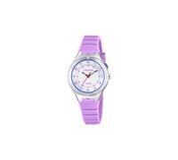 Calypso Orologio per bambini K5800/5 Collezione Junior, cassa in acciaio inox 316L, cinturino in caucciù color argento viola, colore: Berry, Strip, Bacca, Striscia