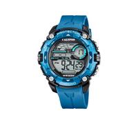 Calypso Orologio Digitale Uomo K5819/2 Quarzo - Resistente all'Acqua 10 ATM Data e Calendario, Cronografo, Doppio Fuso Orario, Luce, Allarme, 12 e 24 Ore - Cinturino in Gomma Blu - Flash Time