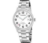 Calypso Orologio Uomo Analogico Acciaio Inox 316L Argento - Quarzo - Data - Vetro Minerale Resistente - Impermeabile 5 ATM K5860/1 Basic