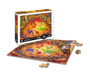 Calypto 3907406 - Puzzle da 200 pezzi, con superficie vellutata, per bambini a partire dai 7 anni in su, motivo: fiabe, motivo con scritta in lingua tedesca