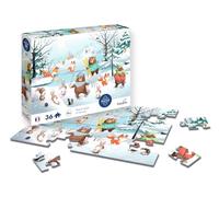 Calypto 3907608 - Puzzle da 36 pezzi, motivo: animali in inverno, con soft touch, simpatico puzzle per bambini con grandi parti e superficie vellutata, con poster puzzle, per bambini dai 4 anni in su