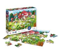Calypto 3907803-Puzzle da 54 pezzi, con parti grandi e superficie vellutata, per bambini dai 5 anni in su, favole, animali, foresta, Colore Villaggio di topi, 3907803