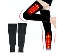 Calza Ad Alta Compressione per Coscia Senza Piede per Donna e Uomo, 1 Paio, Opaca, Vene Varicose, Gonfiore, Edema(XL)