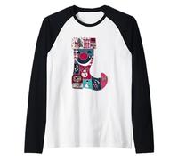 Calza Allegra Patchwork gioiosa per Le Vacanze Maglia con Maniche Raglan