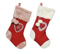 CALZA BEFANA CUORI H. 45 CM. 2 MOD. KAEMINGK DECORIS