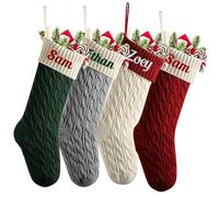 Calza Befana Personalizzata 2025, Calze Natalizie da Appendere Personalizzate con Nome, 46cm Gigante Vuota Calza Befana Stitch, Idee Regalo Calze Decorazioni Natalizie per Camino Famiglia, 2 Pezzi