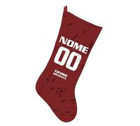 Calza Befana Personalizzata con Nome e Numero Tifoso Calcio Full Print Dimensione 46x24 con Risvolto e appendono Materiale Pile Fronte E Policotone Retro (Tifoso Torino)