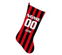 Calza Befana Personalizzata Serie A Tifoso Napoli Milan Juventino Full Print Dimensione 46x24Materiale Pile Bianco Fronte e Retro (Milan)