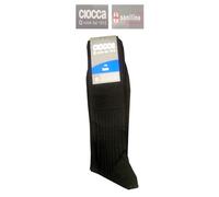 CALZA CALZINO UOMO LUNGA LANA CIOCCA SANITARIA 6 PAIA NERO DAL 40 A 45 - 559