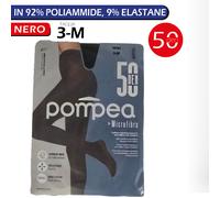 Calza Collant 50 Denari Calzamaglia Leggins Leggera Microfibra Elastica Nero