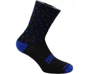 Calza Corta Sixs MERINOS-SOCKS Nero Blu II