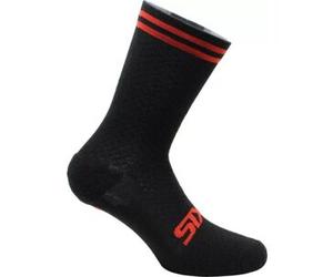 Calza Corta Sixs MERINOS-SOCKS Nero Rosso I
