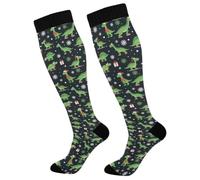 Calza da Lavoro Christmas Dinosaur Pattern Calza Contenitive Corsa 50Cm