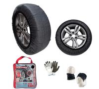 CALZA DA NEVE 215/55 R17 PER RUOTE PNEUMATICI CON CERCHIO 17 TAGLIA L SET NEVE PER GOMME MOTRICI CALZE DA NEVE PER AUTO OMOLOGATE 1 COPPIA = 2PEZZI FACILE UTILIZZO SU STRADE INNEVATE E GHIACCIATE