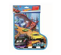 Hot wheels - calza della befana di hot wheels 2025, con lanciatore e veicolo singolo, marsupio e gadgets hot wheels