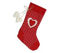 Calza della befana, Decorazioni Natalizie, calzettone, Dolci, Caramelle, Doni, per Grandi e Bambini (Rosso a Pois)