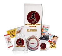Calza della befana del tifoso Granata della Salernitana personalizzabile con nome + tazza ceramica + pallone + sacca in nylon + dolciumi vari idea regalo per befana epifania
