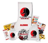Calza della befana del tifoso Rossonero personalizzabile con nome + tazza ceramica + pallone + sacca in nylon Rossoneri + dolciumi vari idea regalo per befana epifania