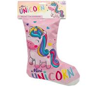 Calza della Befana e Natale con 3 Sorprese Ufficiali Per Unicorno Fan - 32cm - Idea Regalo Epifania per Bambini - Contiene Gioco Tris, Agendina e Uovo Con Colori