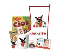 Calza della befana Personalizzabile Con Tazza e Portachiavi personaggio a scelta Dolciumi cioccolato carbone regalo bambini Natale epifania (Bing)