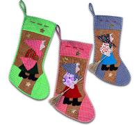 Calza della befana singola vuota in juta - 46 cm - modelli assortiti