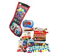 Calza della Befana super eroi conCioccolatini e caramelle assortite.