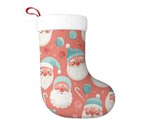 Calza di Babbo Natale, fantasiosa calza natalizia con bastoncini di zucchero lecca-lecca, calze decorative per casa, camino, caminetto, albero, soggiorno, festa di vacanza, 28 x 45 cm