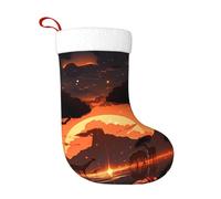 Calza di Natale 45,7 cm, calze decorative per le vacanze, accessori decorativi per feste di Natale, polsino regalo anime castello cielo, animali della savana africana