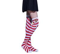 Calza di Natale Calze Alte Ginocchio Inverno Più Caldo Gamba Lunga Calza Spessa Stivale Lungo Calze Ragazza Ginocchio Per Le Donne Ragazza, C, Taglia unica