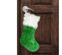 Calza di Natale con Glitter - Addobbi e Decorazioni Natalizie con Glitter | Calze Appendiabili Per Tutta La Famiglia,Per Adulti Famiglia E Bambini Regalo Di Festa Per Mensole Albero Di Natale E