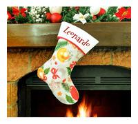 Calza di Natale da Appendere con Nome cm.20 h.cm.33 Calze Befana Personalizzate Natalizie Christmas Stockings per Decorazione per Feste Familiari (Set 1 PZ, MAGIC)