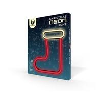 Calza di Natale Neon Led Forever Light bianco rosso Flne23