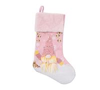 Calza di Natale senza volto con polsino in peluche illuminato a LED sacchetto regalo ornamento appeso contenitore titolare calzino decorazione LED illuminato sacchetto regalo appeso