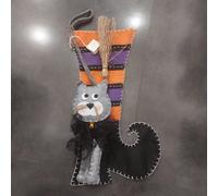 CALZA GATTO ARTIGIANALE "MALÙ" 45CM EPIFANIA REGALO CALZA BEFANA