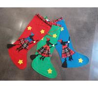 CALZA IN TESSUTO PER LA BEFANA IN TRE COLORI EPIFANIA REGALO 40CM