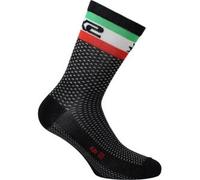 Calza Media Lunghezza Sixs SHORT-LOGO Nero Italy Flag I