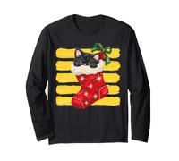 Calza Natalizia con Gatto Nero Maglia a Manica