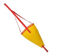 Calza per deriva in PVC con ancora marina, freno marino per canoe e kayak, resistente agli strappi con una brillante boa a sfera, stabilizzatore da pesca compatto per il controllo (Gialla)