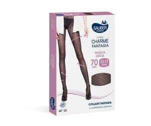 Calza Sauber Charme Fantasia 70 Spigata Chic Nero 5 1 St