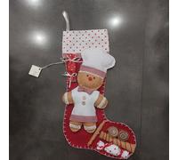 CALZA SHABBY OMINO PAN DI ZENZERO ARTIGIANALE "MALÙ" 45CM EPIFANIA REGALO CALZA