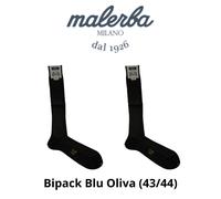Calza Uomo Unisex Lunga Cotone , Blu Oliva, 58114 Malerba