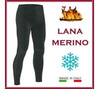 Calzamaglia Termica Uomo Donna in di LANA Leggins Leggings Invernale Pantalone