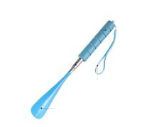 Calzascarpe con manico in acciaio regolabile per aiutare a allungare, Sky Blue, Talla Única