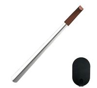 Calzascarpe con manico lungo for anziani, piccolo cucchiaio for scarpe for indossare le scarpe senza chinarsi, calzascarpe da viaggio in acciaio inossidabile for uomini e donne,(30cm)
