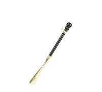 Calzascarpe con manico lungo in legno massello per un facile inserimento delle scarpe, ideale per anziani e donne incinte, Nero , 57cm